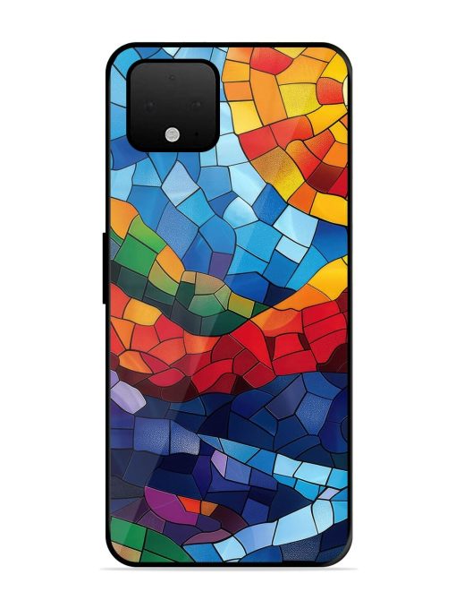 Mosaic Sunset Glossy Soft Edge Case for Google Pixel 4 Xl Chachhi