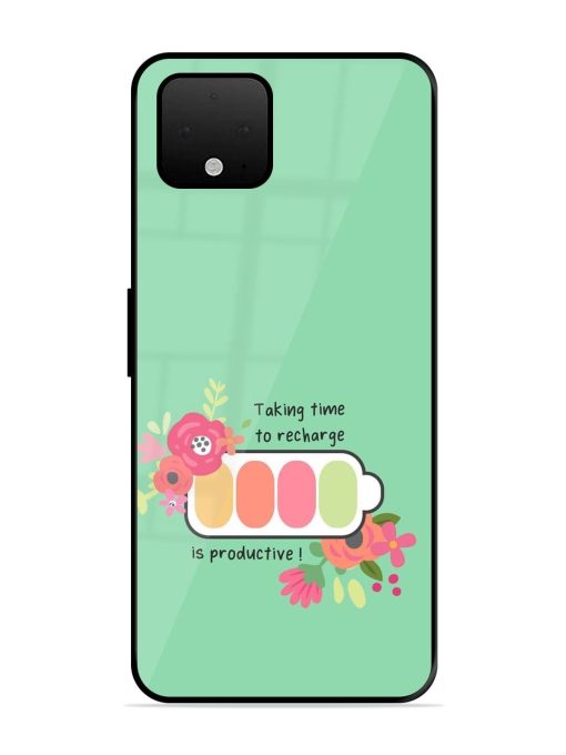 Recharge And Bloom Glossy Soft Edge Case for Google Pixel 4 Xl Chachhi