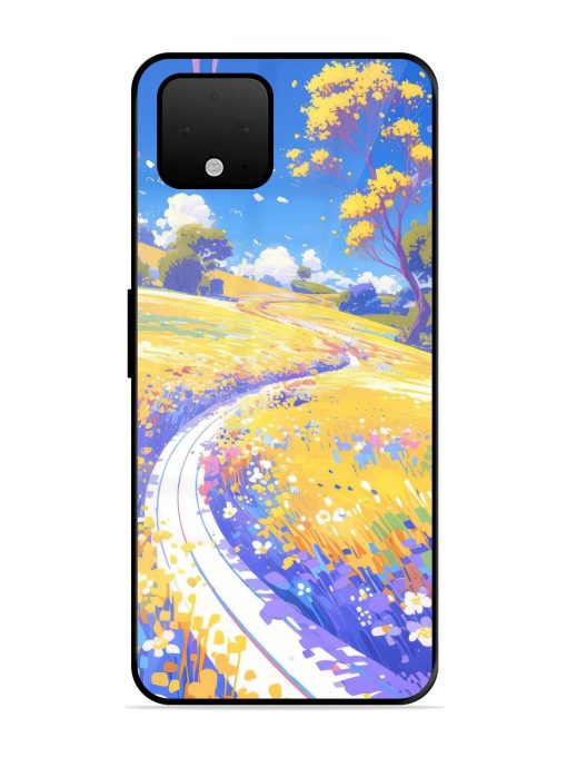 Vibrant Spring Meadow Glossy Soft Edge Case for Google Pixel 4 Xl Chachhi