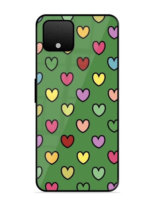 Rainbow Heart Parade Glossy Soft Edge Case for Google Pixel 4 Xl Chachhi