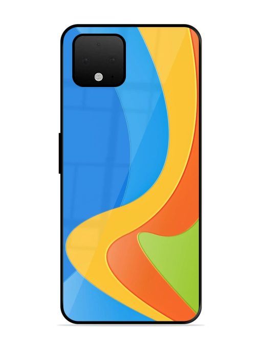 Curvy Color Cascade Glossy Soft Edge Case for Google Pixel 4 Xl Chachhi