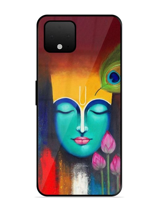 Divine Tranquility: The Face Of Krishna Glossy Soft Edge Case for Google Pixel 4 Xl Chachhi