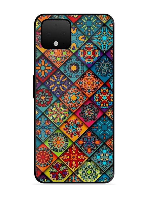 Patchwork Mandala Mosaic Glossy Soft Edge Case for Google Pixel 4 Xl Chachhi