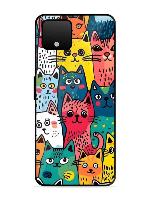 Feline Frenzy Glossy Soft Edge Case for Google Pixel 4 Xl Chachhi