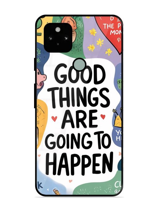 Uplifting Scribbles Glossy Soft Edge Case for Google Pixel 5 Chachhi