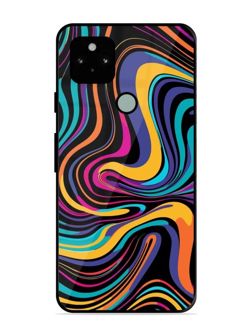 Psychedelic Swirl Glossy Soft Edge Case for Google Pixel 5 Chachhi