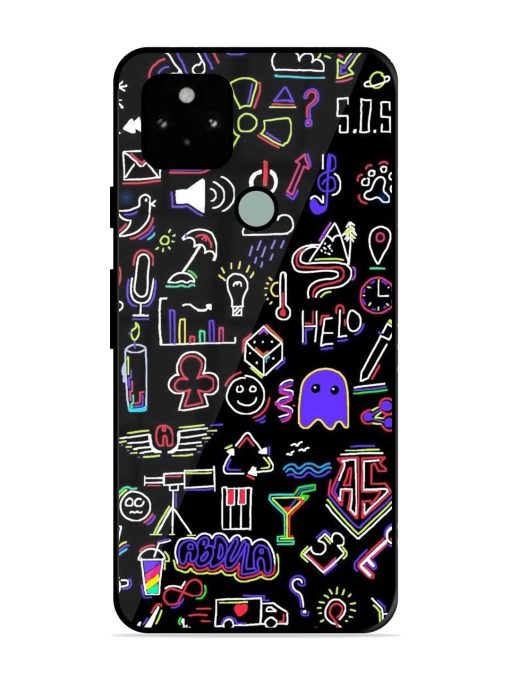 Neon Doodle Glossy Soft Edge Case for Google Pixel 5