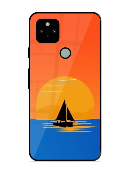 Sunset Sail Glossy Soft Edge Case for Google Pixel 5 Chachhi