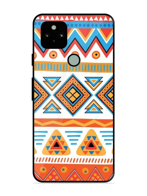 Vibrant Tribal Pattern Glossy Soft Edge Case for Google Pixel 5 Chachhi