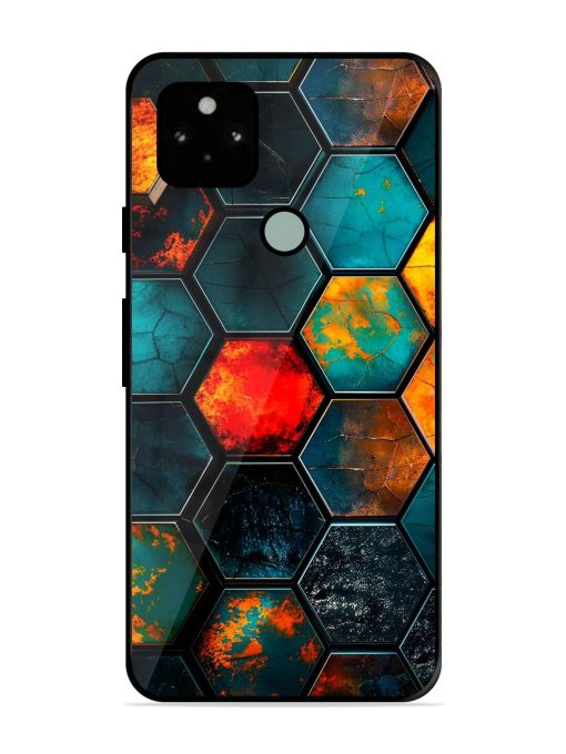 Hexagon Hive Glossy Soft Edge Case for Google Pixel 5 Chachhi