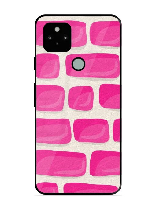 Pink Brick Wall Glossy Soft Edge Case for Google Pixel 5 Chachhi