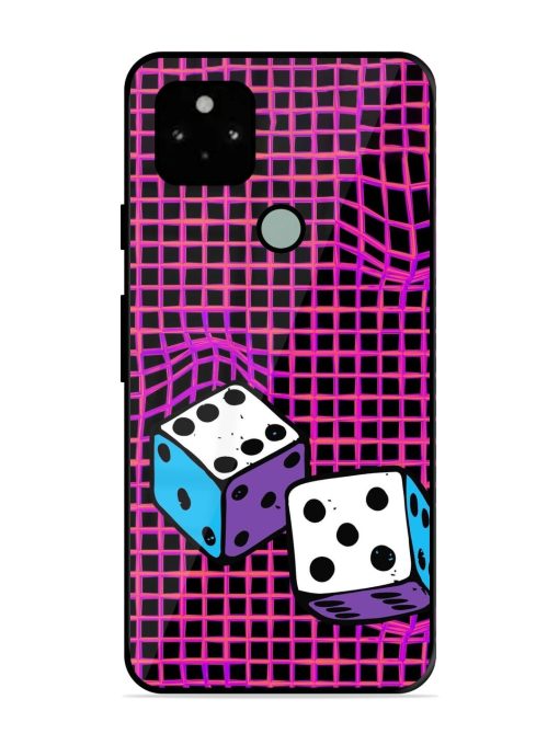 Glitched Dice Glossy Soft Edge Case for Google Pixel 5 Chachhi