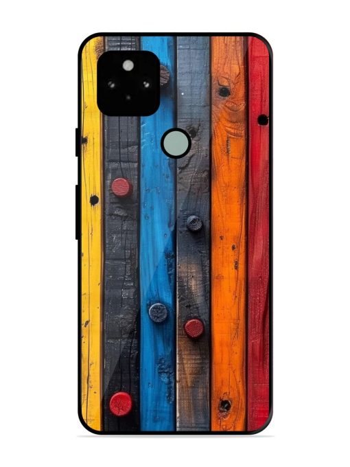 Rainbow Plank Glossy Soft Edge Case for Google Pixel 5 Chachhi