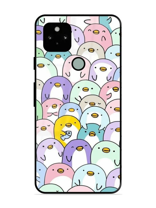 Penguin Party Glossy Soft Edge Case for Google Pixel 5 Chachhi