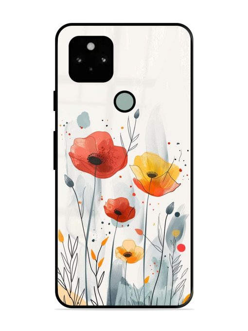 Poppy Fields Glossy Soft Edge Case for Google Pixel 5 Chachhi