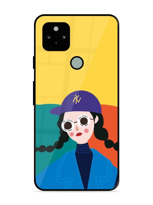 Starry-Eyed Girl Glossy Soft Edge Case for Google Pixel 5 Chachhi