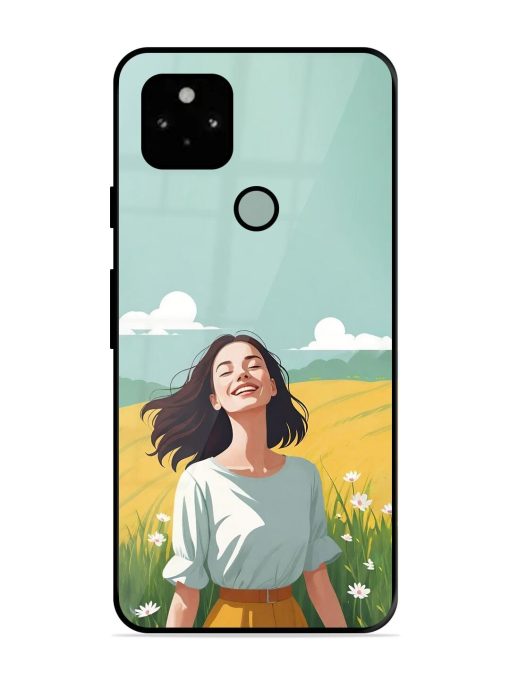 Girl Graffiti Glossy Soft Edge Case for Google Pixel 5 Chachhi