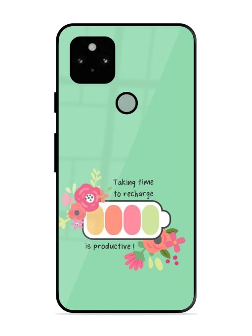 Recharge And Bloom Glossy Soft Edge Case for Google Pixel 5 Chachhi