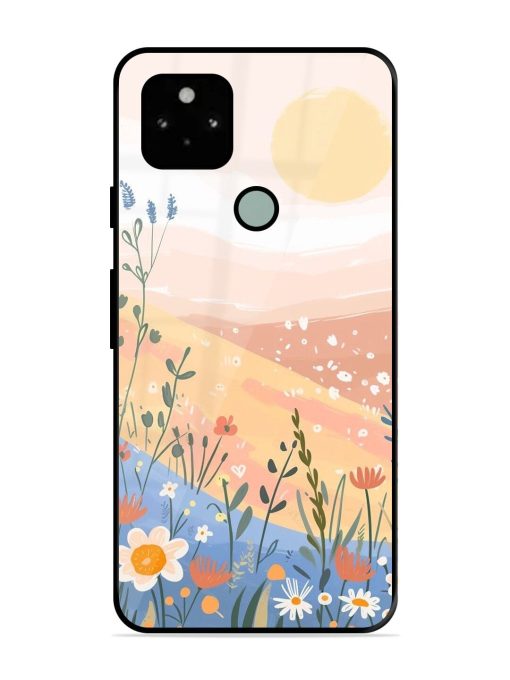 Golden Hour Blooms Glossy Soft Edge Case for Google Pixel 5 Chachhi