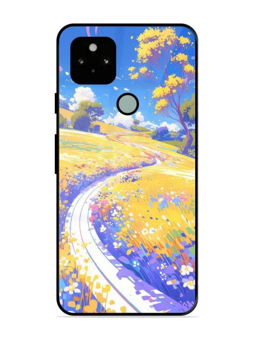 Vibrant Spring Meadow Glossy Soft Edge Case for Google Pixel 5 Chachhi