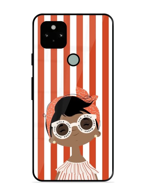 Girls Just Wanna Have Fun Glossy Soft Edge Case for Google Pixel 5 Chachhi