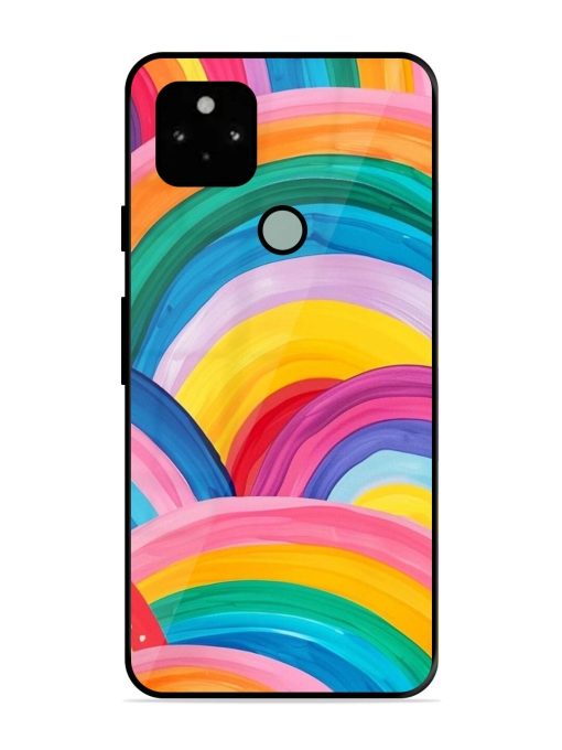 Rainbow Cascade Glossy Soft Edge Case for Google Pixel 5 Chachhi