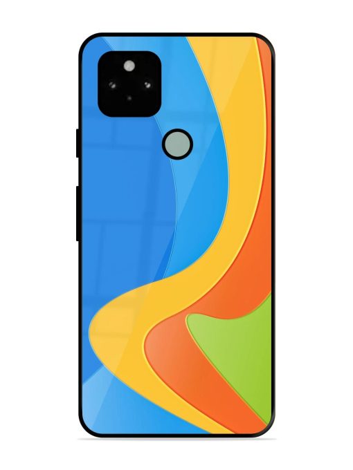 Curvy Color Cascade Glossy Soft Edge Case for Google Pixel 5 Chachhi