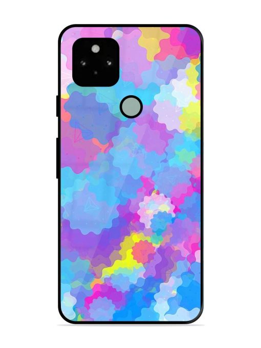 Psychedelic Cloud Burst Glossy Soft Edge Case for Google Pixel 5 Chachhi