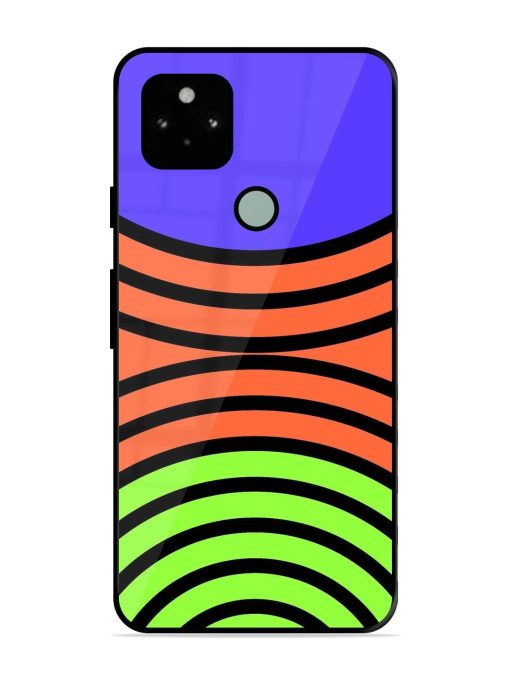 Psychedelic Stripe Symphony Glossy Soft Edge Case for Google Pixel 5 Chachhi