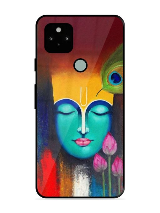 Divine Tranquility: The Face Of Krishna Glossy Soft Edge Case for Google Pixel 5 Chachhi