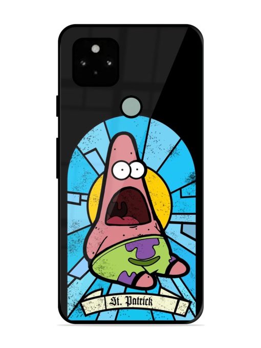 St. Patrick'S Day Stained Glass Patrick Star Glossy Soft Edge Case for Google Pixel 5 Chachhi