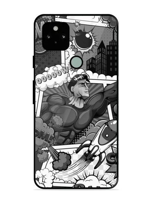 Comic Book Chaos Glossy Soft Edge Case for Google Pixel 5 Chachhi