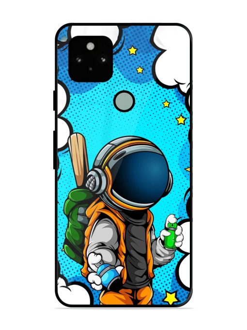 Space Graffiti Artist Glossy Soft Edge Case for Google Pixel 5 Chachhi