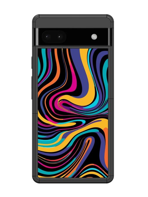 Psychedelic Swirl Glossy Soft Edge Case for Google Pixel 6A Chachhi