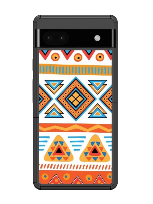 Vibrant Tribal Pattern Glossy Soft Edge Case for Google Pixel 6A Chachhi