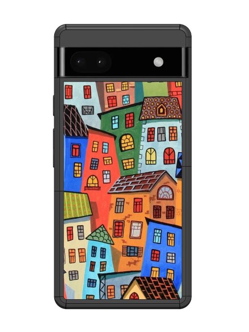 Rainbow House Glossy Soft Edge Case for Google Pixel 6A Chachhi