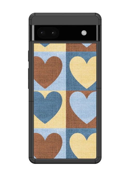 Hearts On Canvas Glossy Soft Edge Case for Google Pixel 6A Chachhi