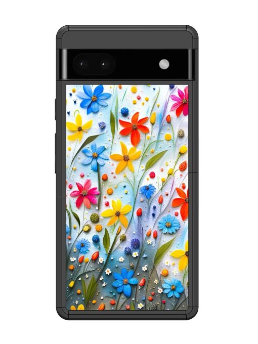 Vibrant Floral Glossy Soft Edge Case for Google Pixel 6A Chachhi