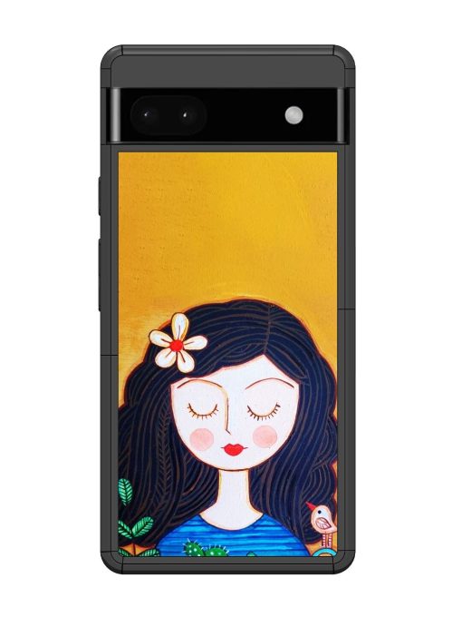 Girl Illustration Glossy Soft Edge Case for Google Pixel 6A Chachhi