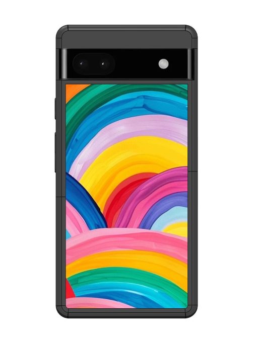 Rainbow Symphony Glossy Soft Edge Case for Google Pixel 6A Chachhi