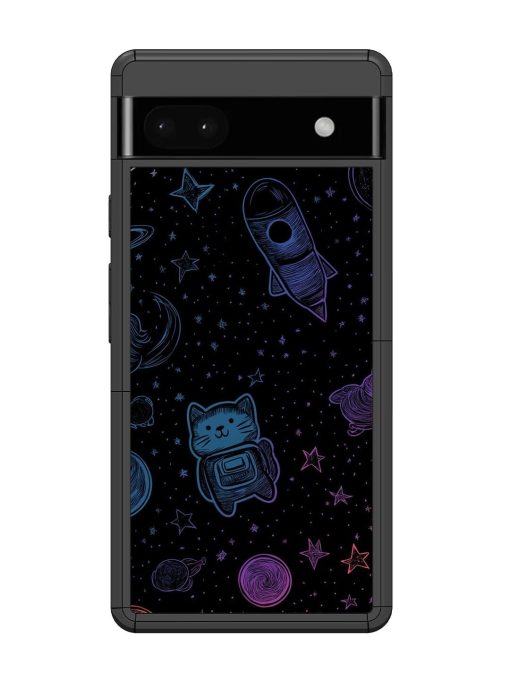 Cosmic Cat Chaos Glossy Soft Edge Case for Google Pixel 6A Chachhi