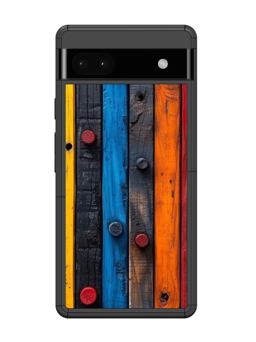 Rainbow Plank Glossy Soft Edge Case for Google Pixel 6A Chachhi