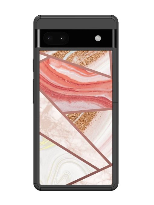 Rosy Mosaic Glossy Soft Edge Case for Google Pixel 6A Chachhi