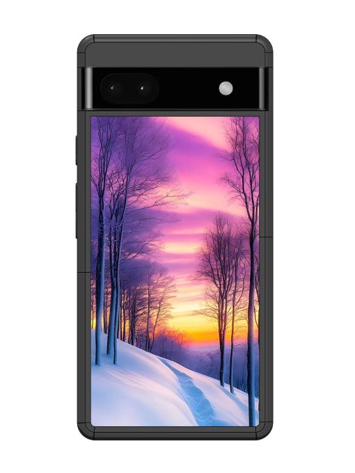 Winter'S Purple Haze Glossy Soft Edge Case for Google Pixel 6A Chachhi