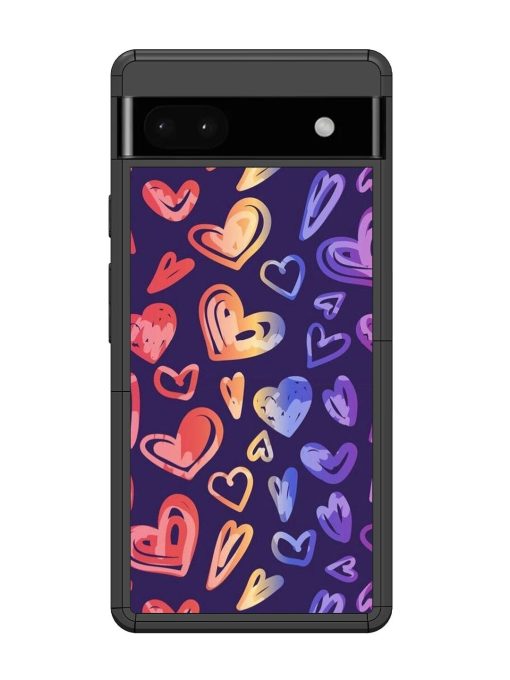 Rainbow Hearts Glossy Soft Edge Case for Google Pixel 6A Chachhi