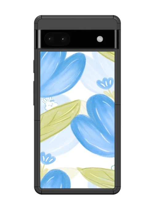 Bunny'S Blue Garden Glossy Soft Edge Case for Google Pixel 6A Chachhi