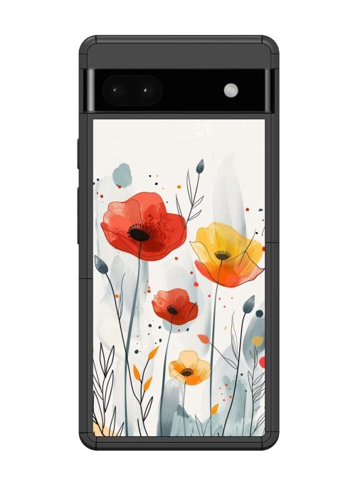 Poppy Fields Glossy Soft Edge Case for Google Pixel 6A Chachhi