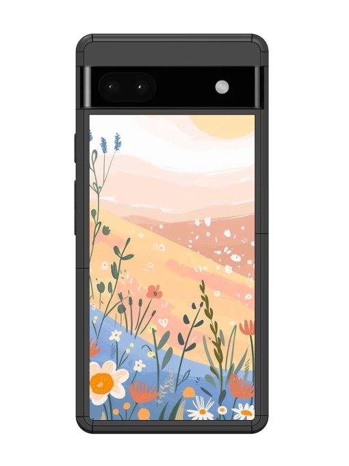 Golden Hour Blooms Glossy Soft Edge Case for Google Pixel 6A Chachhi