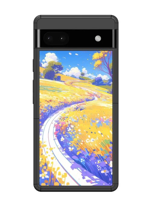 Vibrant Spring Meadow Glossy Soft Edge Case for Google Pixel 6A Chachhi