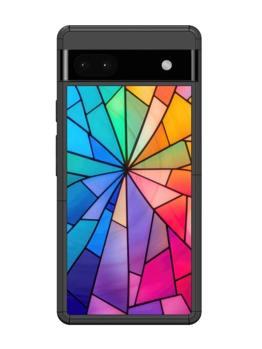 Stained Glass Kaleidoscope Of Colors Glossy Soft Edge Case for Google Pixel 6A Chachhi